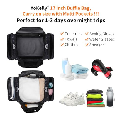17 inch Small Duffle Bag, Black Marble - color: Black Marble, size: 17 inch