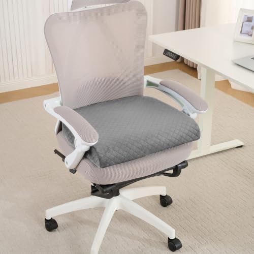 Extra Large Seat Cushion for Office Chair - Ergonomic Pillow for Desk Chair, Wheelchair, Airplane, Stadium, Car Seat, Gamers – Non-Slip Support Pad for Work, Automotive & Mobility, 19" x 17" x 3" Gray - color: Gray