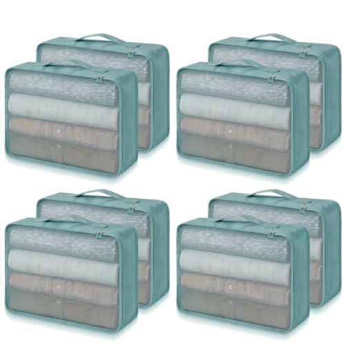 Silkfly 8 Pcs XL Packing Cube for Travel Luggage,Simple,Gray Blue - color: Gray Blue, size: Simple