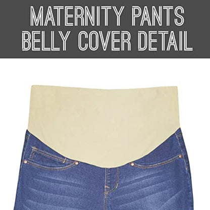 Hybrid & Company Women's Maternity Denim Shorts - color: Bermuda-bm4822rpwc-mediumblue, size: Medium