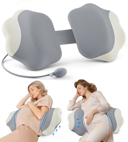 DONAMA Memory Foam Pregnancy Pillow for Sleeping, Cooling Maternity Pillow - color: Light Grey