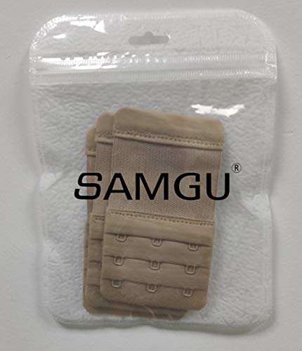 SAMGU Women's Bra Extenders 2 Hook/3 Hook/4 Hook/5 Hook/6 Hook Soft Stretchy - color: Skin Color