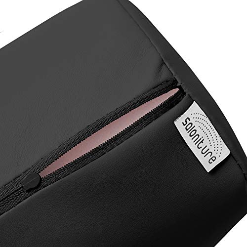 Saloniture Full Round Massage Table Bolster Pillow Pad - 26 x 6 Inch - Black - color: Black