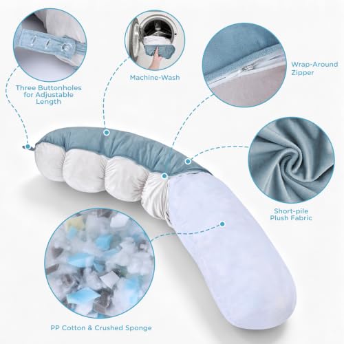 Ergonomic Reading Pillow with Arm & Back Support, U-Shaped