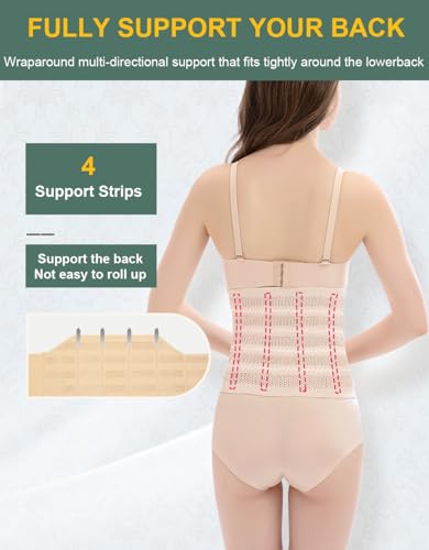 Belly Band Postpartum Belly Wrap, Breathable Abdominal Binder Post Surgery, Adjustable Waist Trainer for Women Lower Belly Fat, C Section Abdominal Binder Hernia Belt Back Support Belt for Women (XX-Large) - size: XX-Large