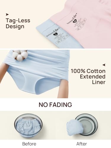 Summer Mae Maternity Underwear 76% Rayon Made from Bamboo Soft Breathable - color: Black,skin,beige,grey,pink,blue-6 Pc, size: X-Large