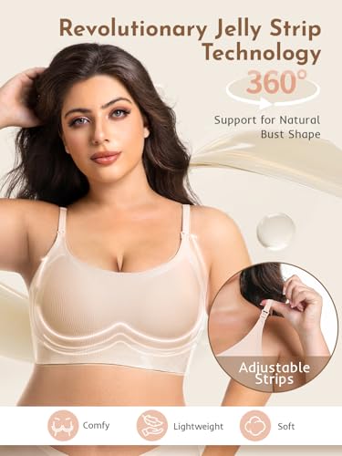Seamless Wireless Nursing Bras for Breastfeeding Maternity 3PACK - color: Black/Beige/Brown, size: Large