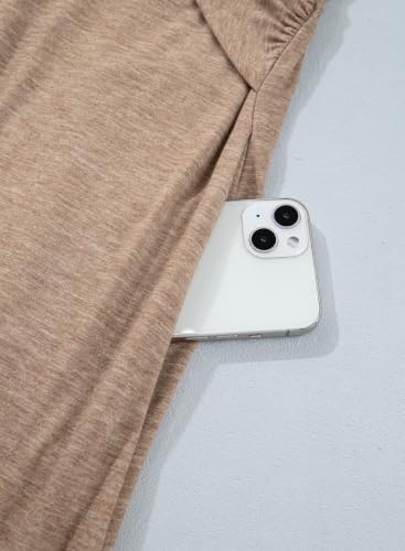BLENCOT Maternity Nursing Midi Dress Twist Knot Pull Up Feed Postpartum - color: Parchment, size: Large