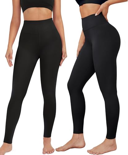 VALANDY Creamlush 1/3/5 Pack High Waisted Leggings for Women Buttery Soft - color: 1 Pack - Black, size: Medium-Large