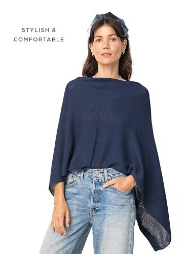 We are Amma | The Cocoon™ - Newborn Essentials Must Haves: Nursing Cover for Breast Feeding Essentials | Nursing Sweater Used as Breastfeeding Cover (Navy, One Size) - color: Navy, size: One Size