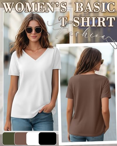 4 Pack Women's Nursing Maternity Shirts - color: Black, White, Coffee, Army Green, size: X-Large