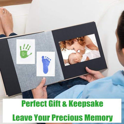 Large Inkless Hand and Footprint Kit, Baby Keepsake, 2-Pack - color: Green and Blue