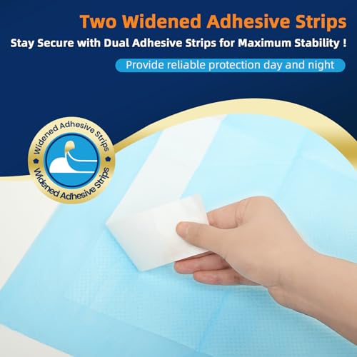 AAY Disposable Bed Pads with Adhesive Strips 36" x 36" (50 Count) - size: 36"X36"-50 with Adhesive