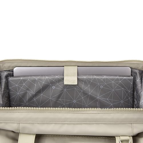 Samsonite Better Than Basics Weekender Duffle – Drop Bottom Travel Bag with 14” Laptop Compartment, SmartSleeve™ Strap, Adjustable Shoulder Strap, Durable RPET Lining, Limestone Grey - color: Limestone Grey