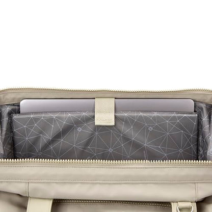 Samsonite Better Than Basics Weekender Duffle – Drop Bottom Travel Bag with 14” Laptop Compartment, SmartSleeve™ Strap, Adjustable Shoulder Strap, Durable RPET Lining, Limestone Grey - color: Limestone Grey