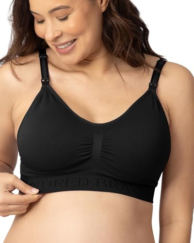 Kindred Bravely Simply Sublime Nursing Bra, Wireless Maternity Bra - color: Black, size: Small