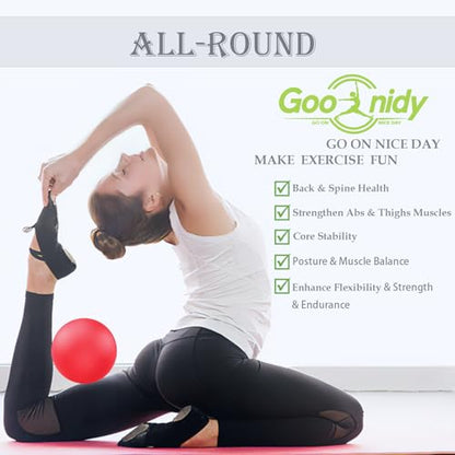 Soft Pilates Yoga Ball, Small Exercise Ball, Mini Rubber Workout Equipment - color: Red