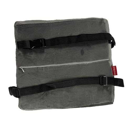 Bookishbunny Premium Memory Foam Lumbar Support Cushion Pillow (Gray) - color: Gray