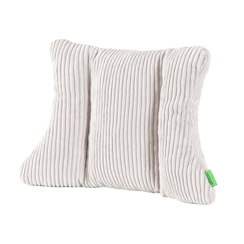 Lumbar Support Pillow 3 Section Back Pillow Office Chair for Back Support Comfortable Lumbar Cushion for Car Seat Pain Relief Sofa Rest (Yellow) - color: Yellow