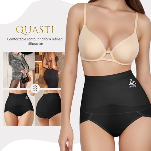 Women's High Waisted Underwear, Tummy Control high cut Panties Full Coverage Postpartum Briefs underwear 4 pack - size: Small