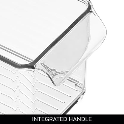 iDesign Stackable Fridge Storage Bin with Handle, Clear - style: Pack of 1