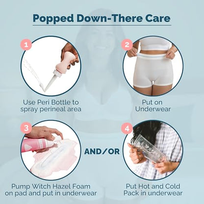 Popped Disposable Postpartum Mesh Underwear for Women, High Waist, 5 Pack