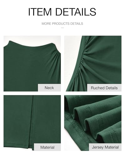 BTFBM Maxi Long Sleeve Dresses for Women Wedding Guest - color: Army Green, size: Large