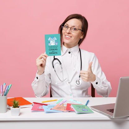 Mooliwe 24 Pcs Affirmation Notebooks Pens Bulk Gifts, Gratitude,Nurse - style: Nurse