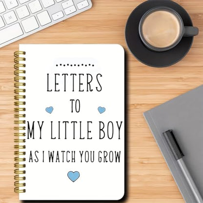 Pregnancy Gratitude Journal & Memory Book – Spiral Notebook for Baby Son or Daughter, Horizontal Grid Pages, Gift for New Moms to Record Thoughts & Milestones