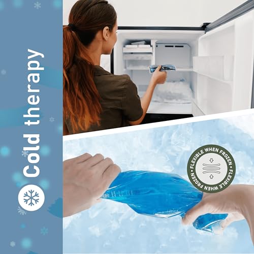 Flexible Cold Gel Ice Pack Reusable, 9.5" x 4.5", 4 Pack - style: Cold