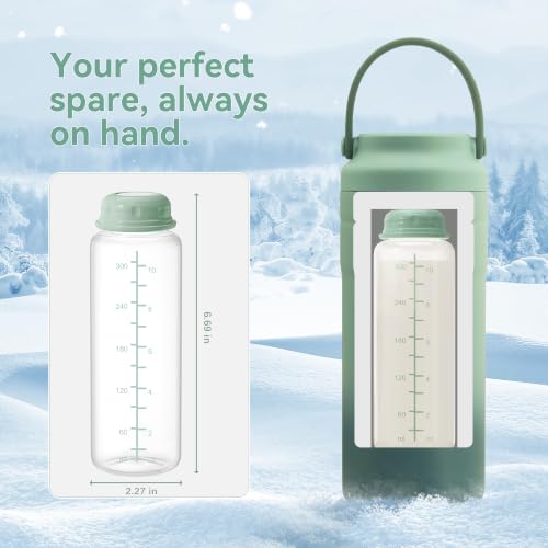 11oz Breastmilk Storage Bottles, BPA Free Narrow Neck Collection Bottle with Sealing Disk, Breast Milk Containers for Fridge & Momcozy Breast Milk Cooler 12oz, 4PCS - size: 11oz-4pcs
