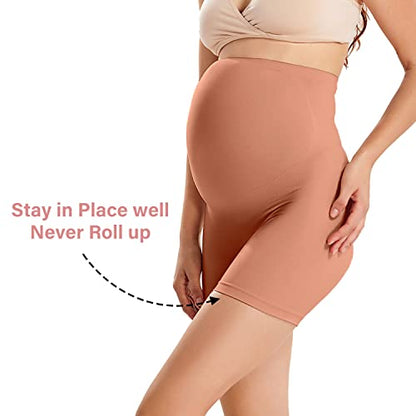 Gratlin Women's Maternity Shapewear Shorts - color: Sun Kissed, size: Medium