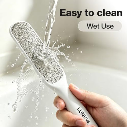 Double-Sided Nickel Foot File, Callus Remover Pedicure Exfoliator (White) - color: White