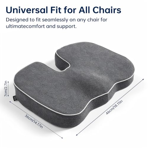 Ergonomic seat cushion,Tailbone Sciatica Relief for Office Chairs & Car