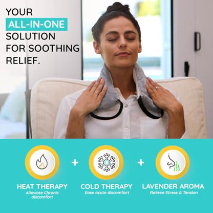 Versatile Heated Neck Wrap Microwavable - Neck Warmer Microwave Heating Pad for Shoulders, Sore Muscles - 22 Inches - 1 Pack - style: Versatile Buddy