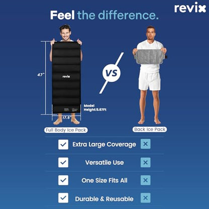 REVIX Extra Large Ice Pack for Back, Full Body Gel Packs Reusable