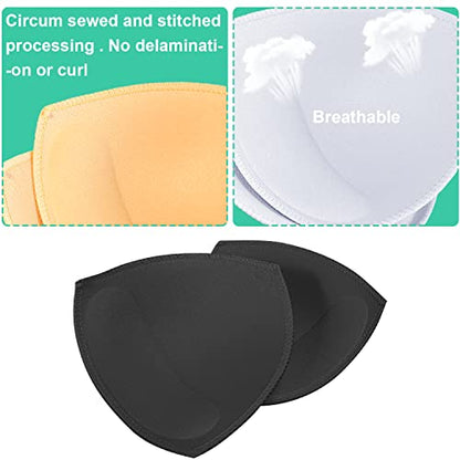 5 Pairs Bra Pad Insert,Removable Sport Bra Cups Inserts Triangle Breathable Bra Pads for Yoga Bra Swimsuits Bikini