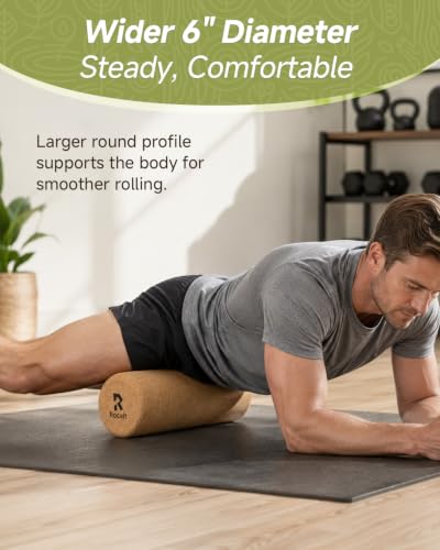 Rocalt Cork Roller, Firm Foam Roller Alternative for Massage, 18 x 6 in - size: 18" X 6"