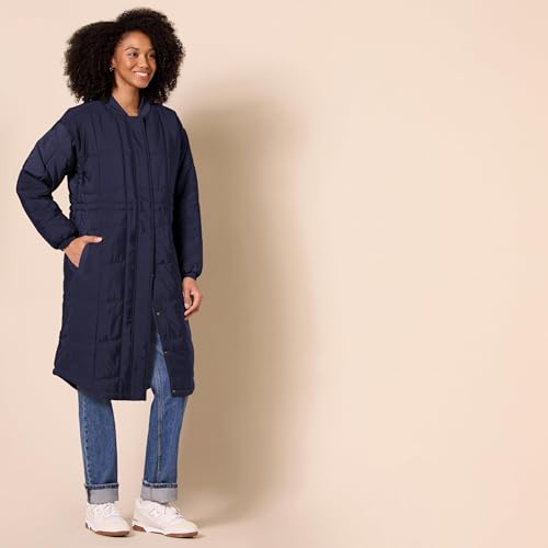 Amazon Essentials Women's Oversized Quilted Coat (Available in Plus Size) - color: Navy, size: Small