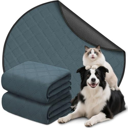Siedihit Washable Reusable Pet Pee Pads, Absorbent Non-Slip Training Mat - size: Large - 2pack