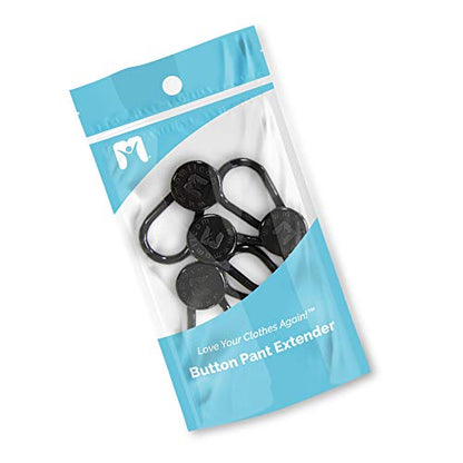 More of Me to Love Black Button Waist Extender (3 to a Package) - Adds 1" Instantly