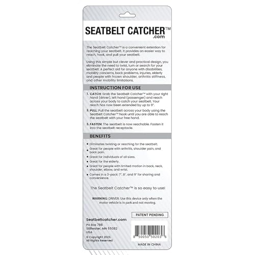 Seat Belt Catcher, Grabber, Seatbelt Reacher Tool - Gray, 2 Pack - color: Gray, size: 2 Piece