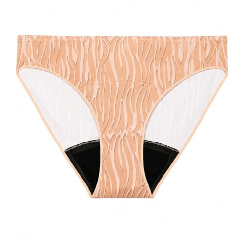 THINX Active Mesh Bikini Period Underwear for Women - color: Oak, size: 2X