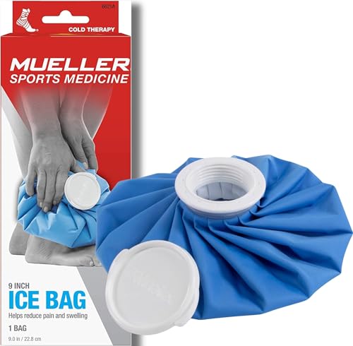 MUELLER Sports Medicine Reusable Ice Pack, 9" Bag, Cold Bag for Injuries and Pain Relief, Cold Therapy, Blue