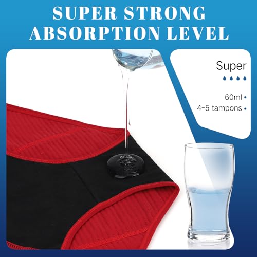 Hellove Womens Cotton Mesh Period Panties Menstrual Leak Proof Underwear Incontinence Protective Briefs(H-9-4-1,Medium) - color: H-9-4-1, size: Medium