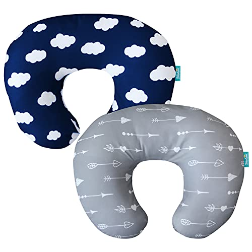 Biloban Nursing Pillow Cover 2 Pack for Boppy Pillow, Navy Cloud & Arrow - color: Cloud & Arrow