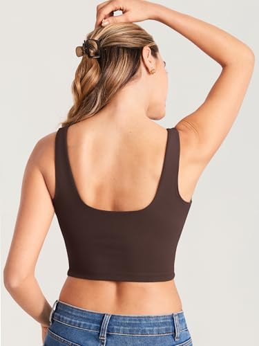 MOMANDA Longline Sports Nursing Bras - color: Hot Fudge Brown, size: Medium