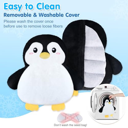 SuzziPad Penguin Microwavable Heating Pad Plush, 8.3" X 10.6", 1.5 Lb - style: Penguin