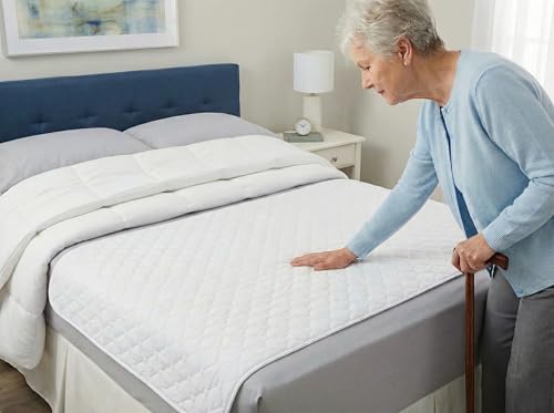 RMS Ultra Soft 4-Layer Washable and Reusable Incontinence Bed Pad, 34" x72" - size: 34 x 72 Inch