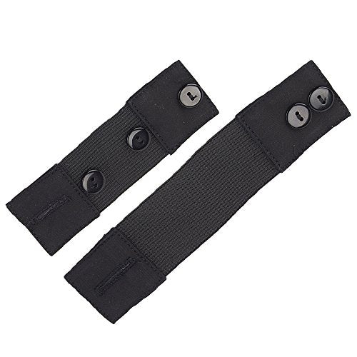 Maternity Super Stretch Pants Waist Button Extender 2-pack in 2 Sizes - Adds 4.75" - 10.5" to the Waistband of Pants, Skirts and Shorts